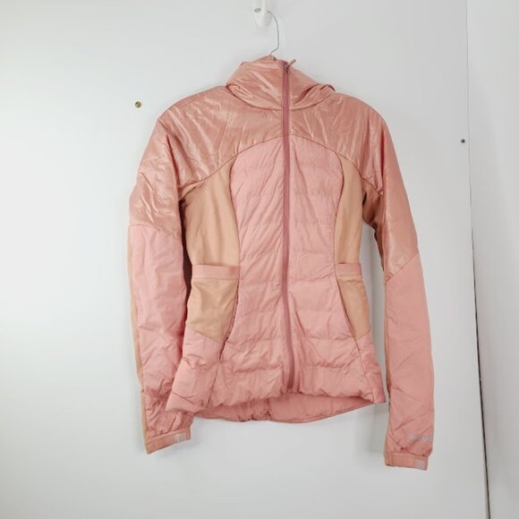 Lululemon Women's Pink Running Down For It All Hooded Puffer Jacket Size 4 - Picture 2 of 7